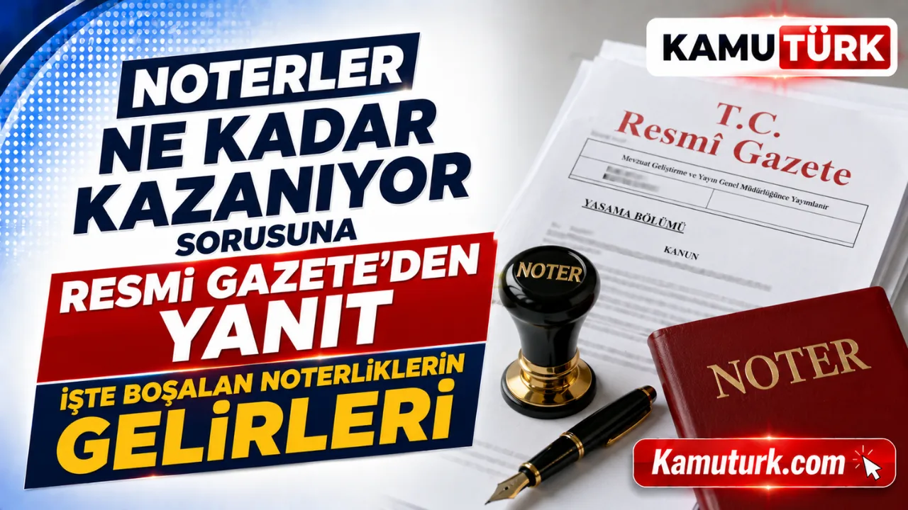 Noterler Ne Kadar Kazanıyor Sorusuna Resmi Gazete'den Yanıt, İşte Boşalan Noterliklerin Gelirleri