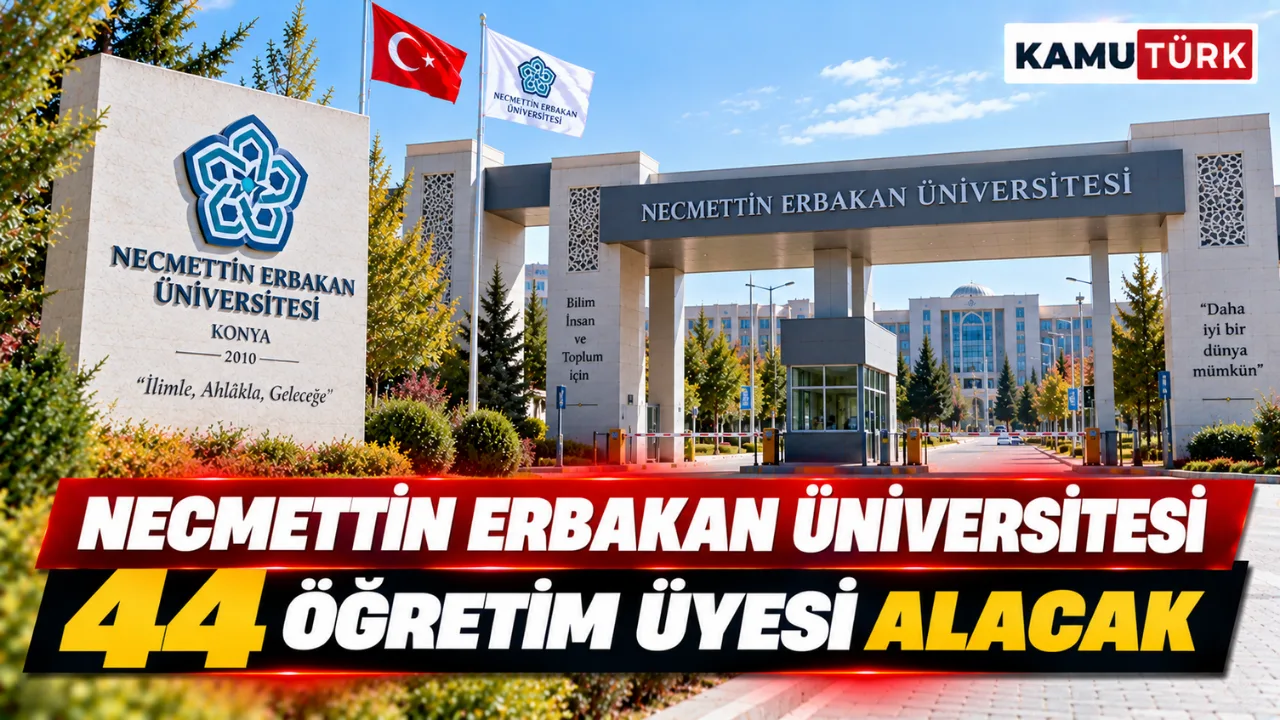 Konya Necmettin Erbakan Üniversitesi 44  Öğretim Üyesi Alımı Açıkladı