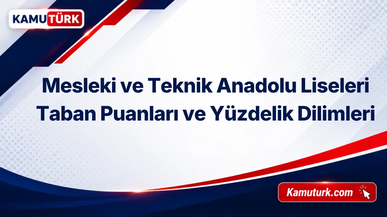 Mesleki ve Teknik Anadolu Liseleri 2027 LGS Taban Puanları (Son 6 Yıl)