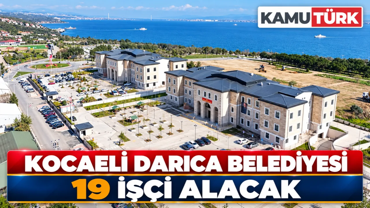 Kocaeli Darıca Belediyesi 19 İşçi Alacak
