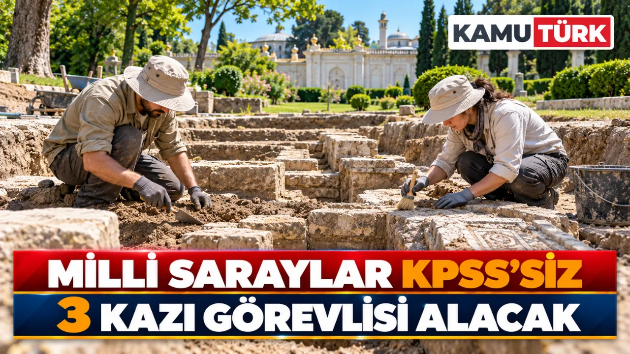 Milli Saraylar KPSS'siz 3 Kazı Görevlisi Alacak
